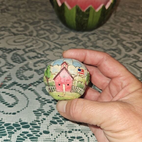 Jim Shore "A Taste of Summer's Goodness" Watermelon Basket and Fruit - Picture 5 of 11